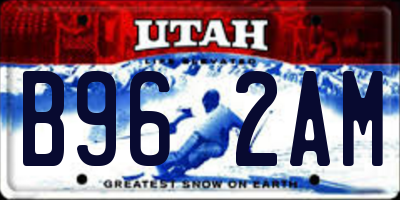 UT license plate B962AM
