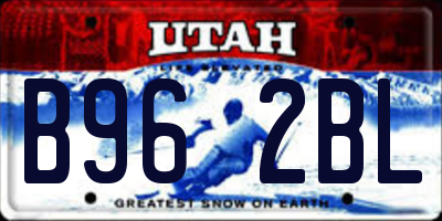 UT license plate B962BL