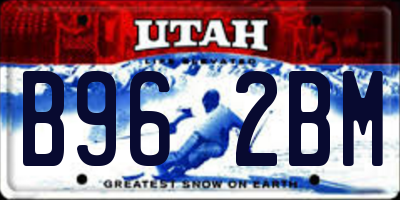 UT license plate B962BM
