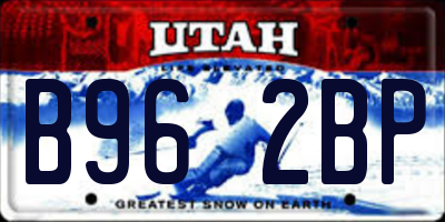UT license plate B962BP