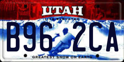 UT license plate B962CA