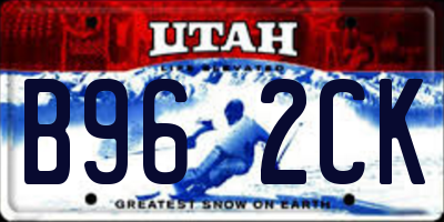 UT license plate B962CK