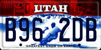 UT license plate B962DB