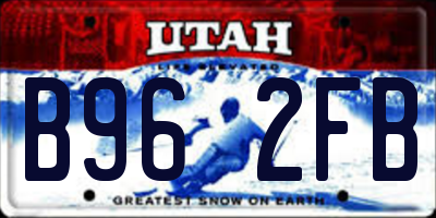 UT license plate B962FB