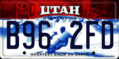 UT license plate B962FD