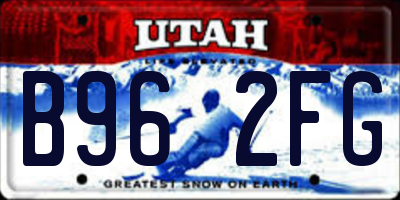 UT license plate B962FG