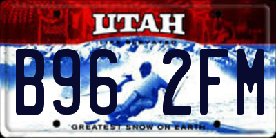 UT license plate B962FM