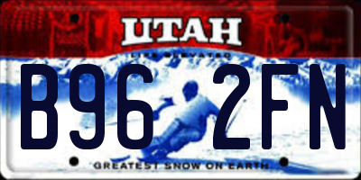 UT license plate B962FN