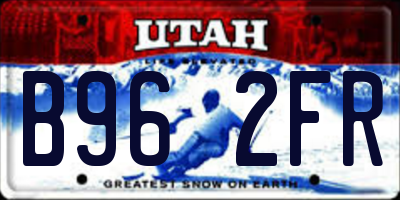 UT license plate B962FR