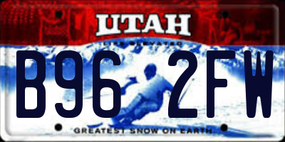 UT license plate B962FW