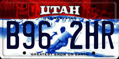 UT license plate B962HR