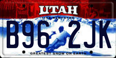 UT license plate B962JK