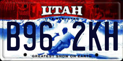 UT license plate B962KH