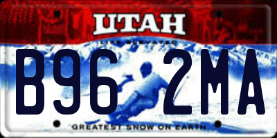 UT license plate B962MA
