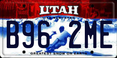 UT license plate B962ME