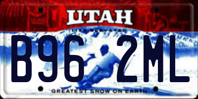 UT license plate B962ML