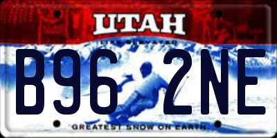 UT license plate B962NE
