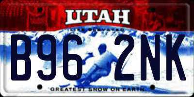 UT license plate B962NK