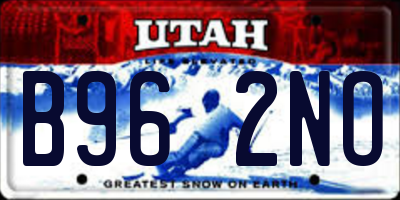 UT license plate B962NO