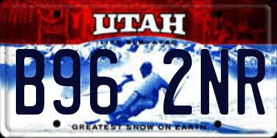 UT license plate B962NR