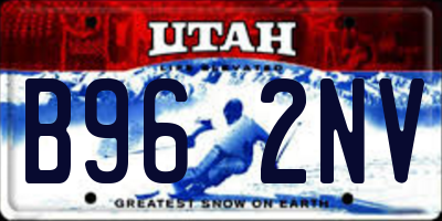 UT license plate B962NV