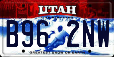 UT license plate B962NW
