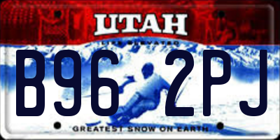 UT license plate B962PJ