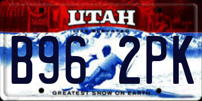 UT license plate B962PK