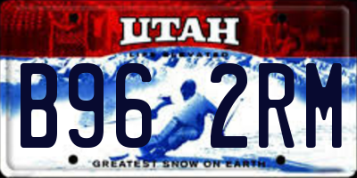 UT license plate B962RM