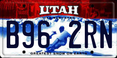 UT license plate B962RN