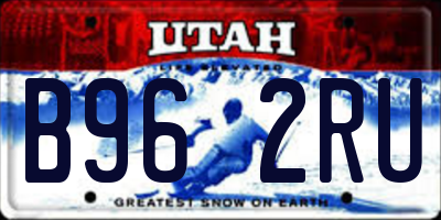 UT license plate B962RU