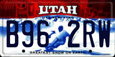 UT license plate B962RW