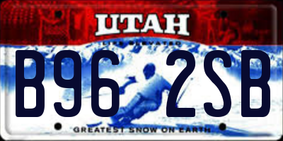 UT license plate B962SB