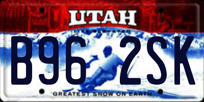 UT license plate B962SK