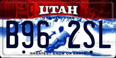UT license plate B962SL