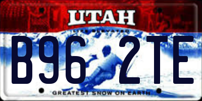 UT license plate B962TE