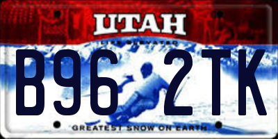 UT license plate B962TK