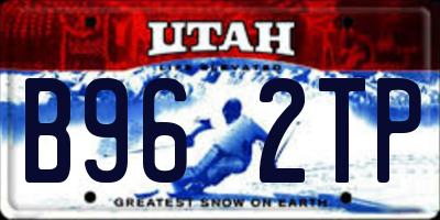 UT license plate B962TP