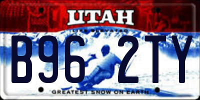 UT license plate B962TY