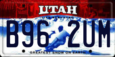 UT license plate B962UM