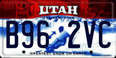 UT license plate B962VC