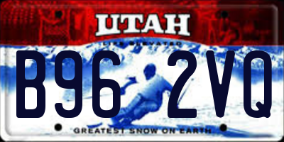 UT license plate B962VQ