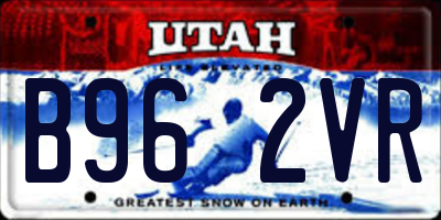 UT license plate B962VR