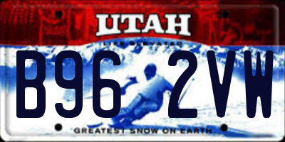 UT license plate B962VW