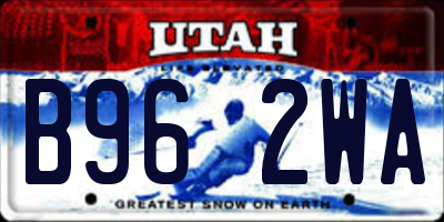 UT license plate B962WA