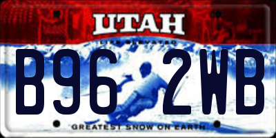 UT license plate B962WB