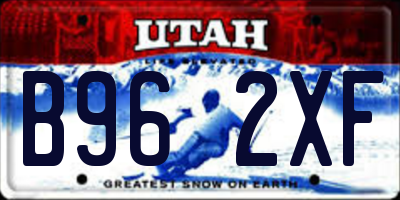 UT license plate B962XF