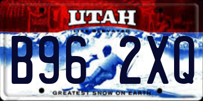 UT license plate B962XQ
