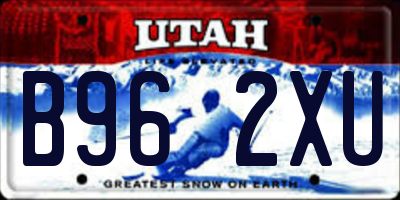 UT license plate B962XU