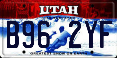 UT license plate B962YF